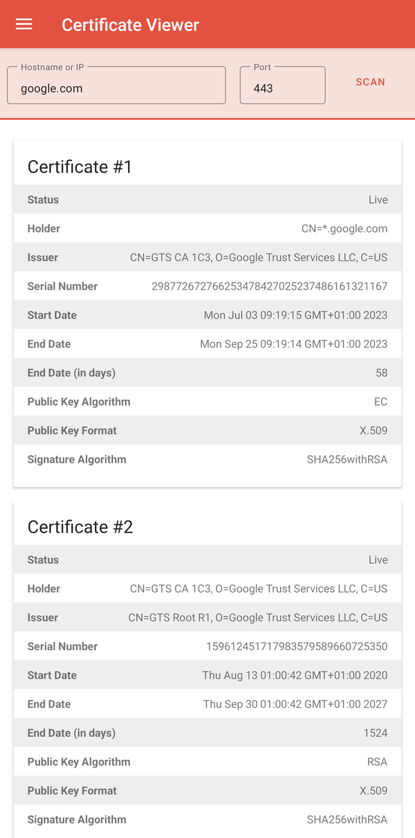 Certificate Viewer Certificate Viewer